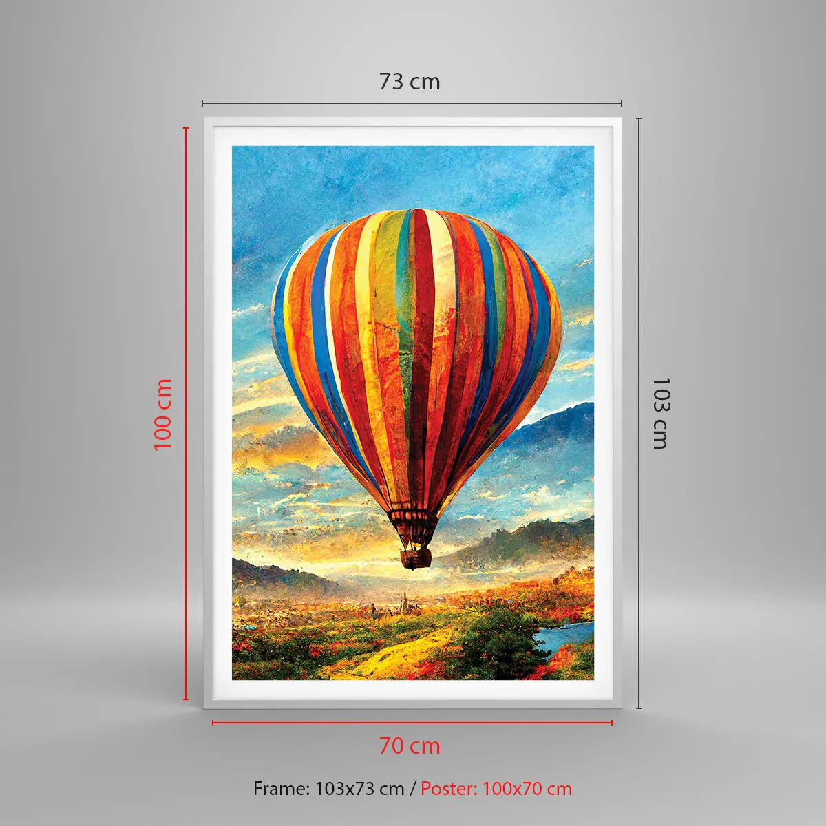 Affiche dans un cadre blanc - Poster - Dans le silence on voit mieux - 70x100 cm