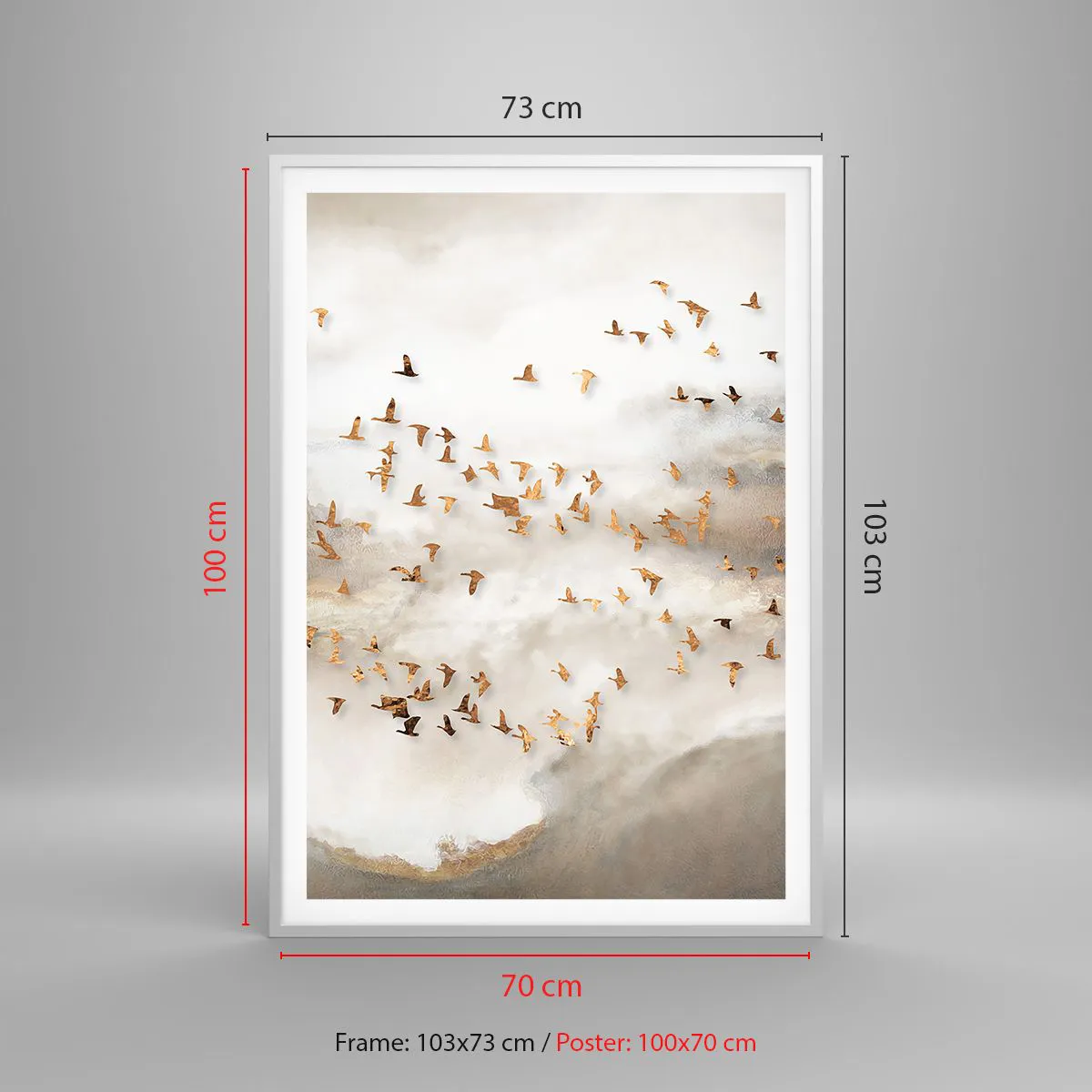 Affiche dans un cadre blanc - Poster - Il est l'heure… - 70x100 cm