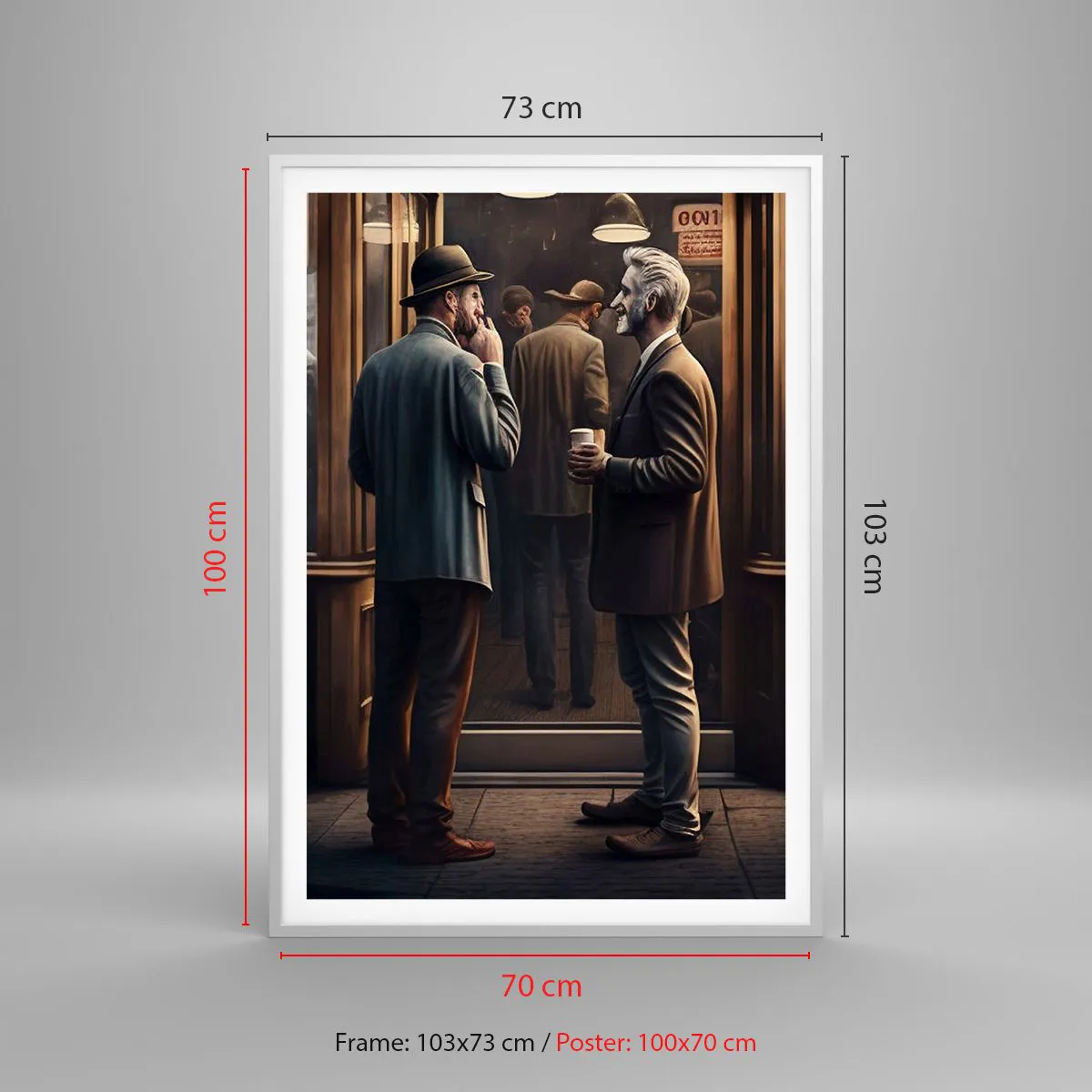 Póster en marco blanco - Un buen momento del día - 70x100 cm