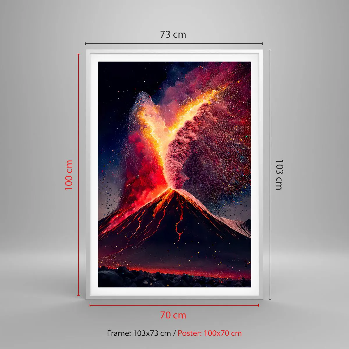 Plakat w białej ramie - Piękno i groza - 70x100 cm