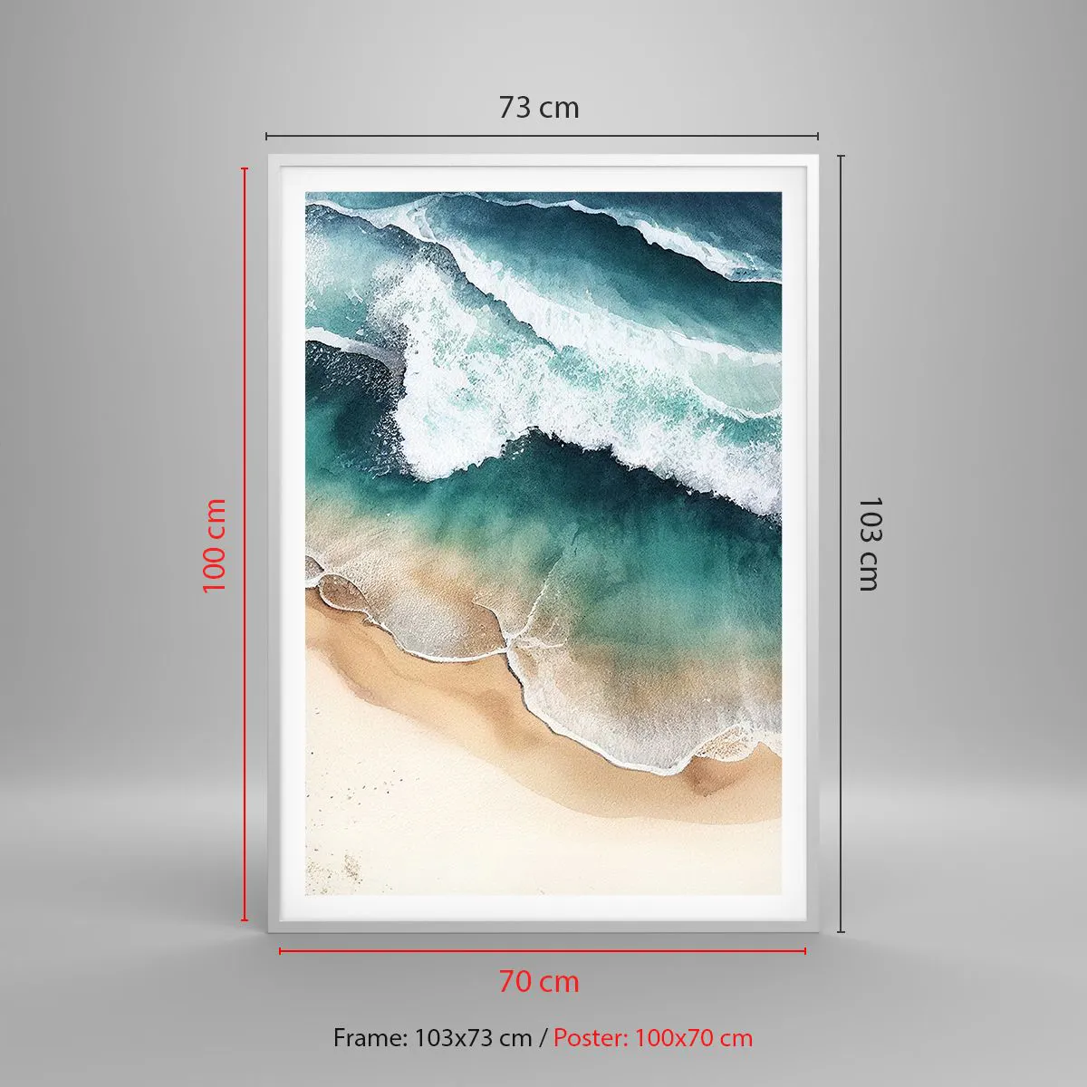 Affisch i vit ram - Ett evigt möte - 70x100 cm