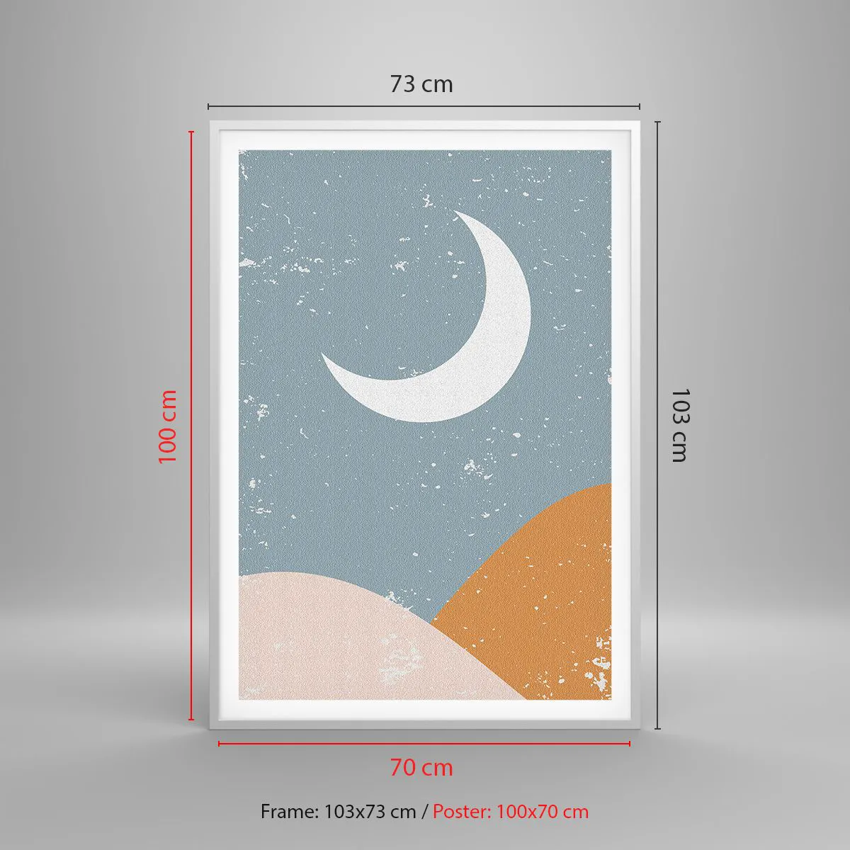 Affiche dans un cadre blanc - Poster - Miracle de nombreuses nuits - 70x100 cm