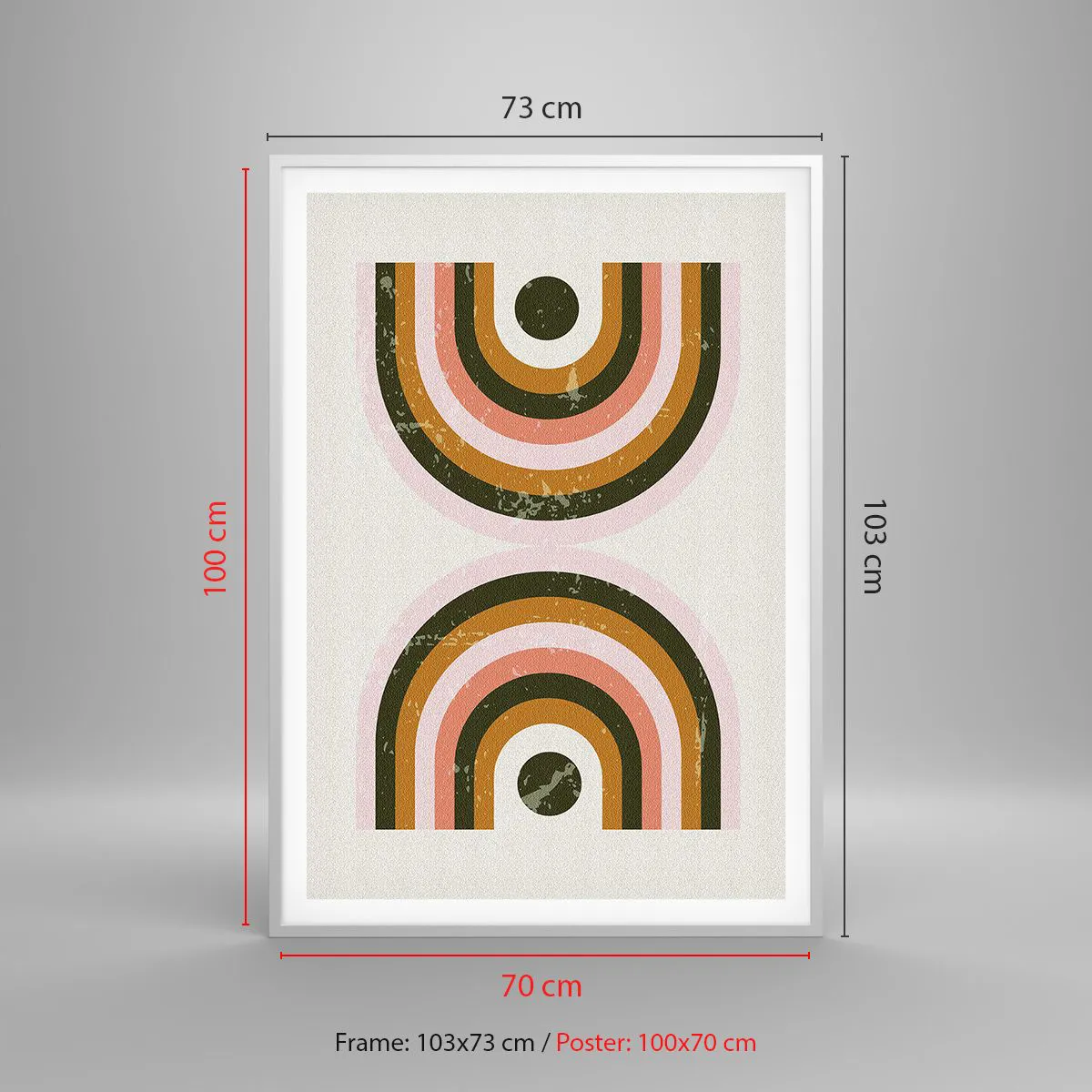 Poster in white frmae - Twin Abstract - 70x100 cm