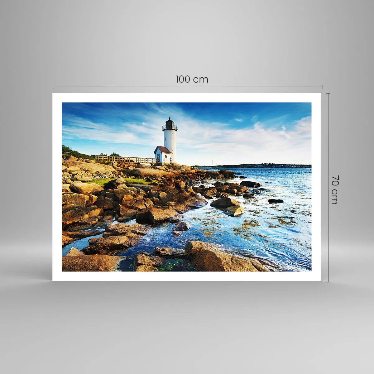 Poster - Întoarce-te acasă fericit, te aștept cu nerăbdare - 100x70 cm