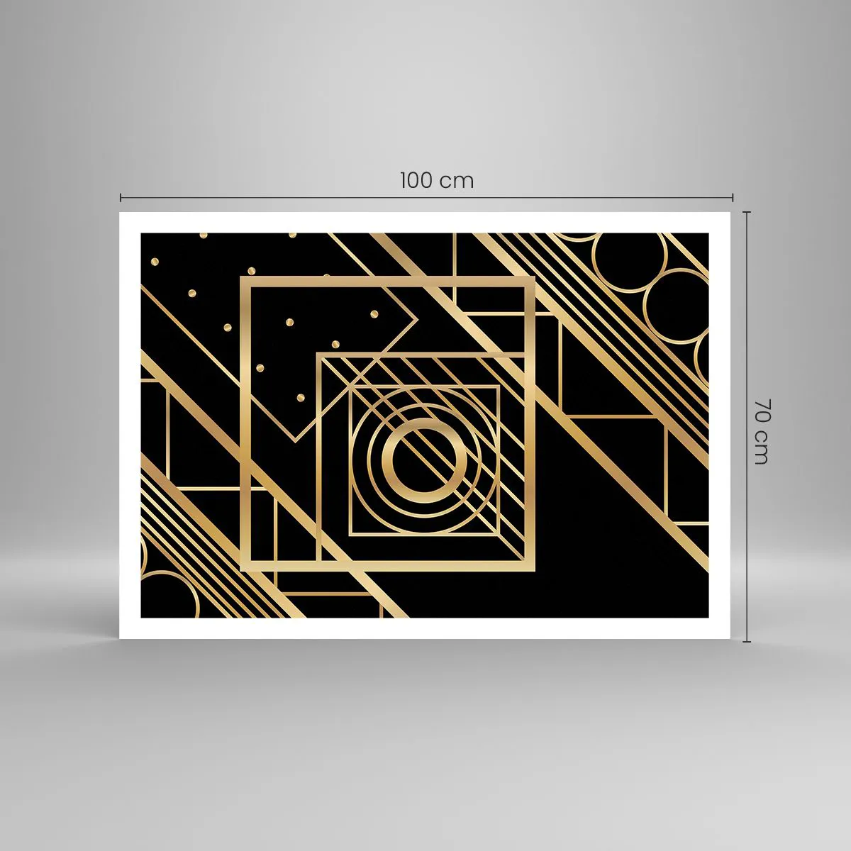 Affisch - Gyllene geometri - 100x70 cm