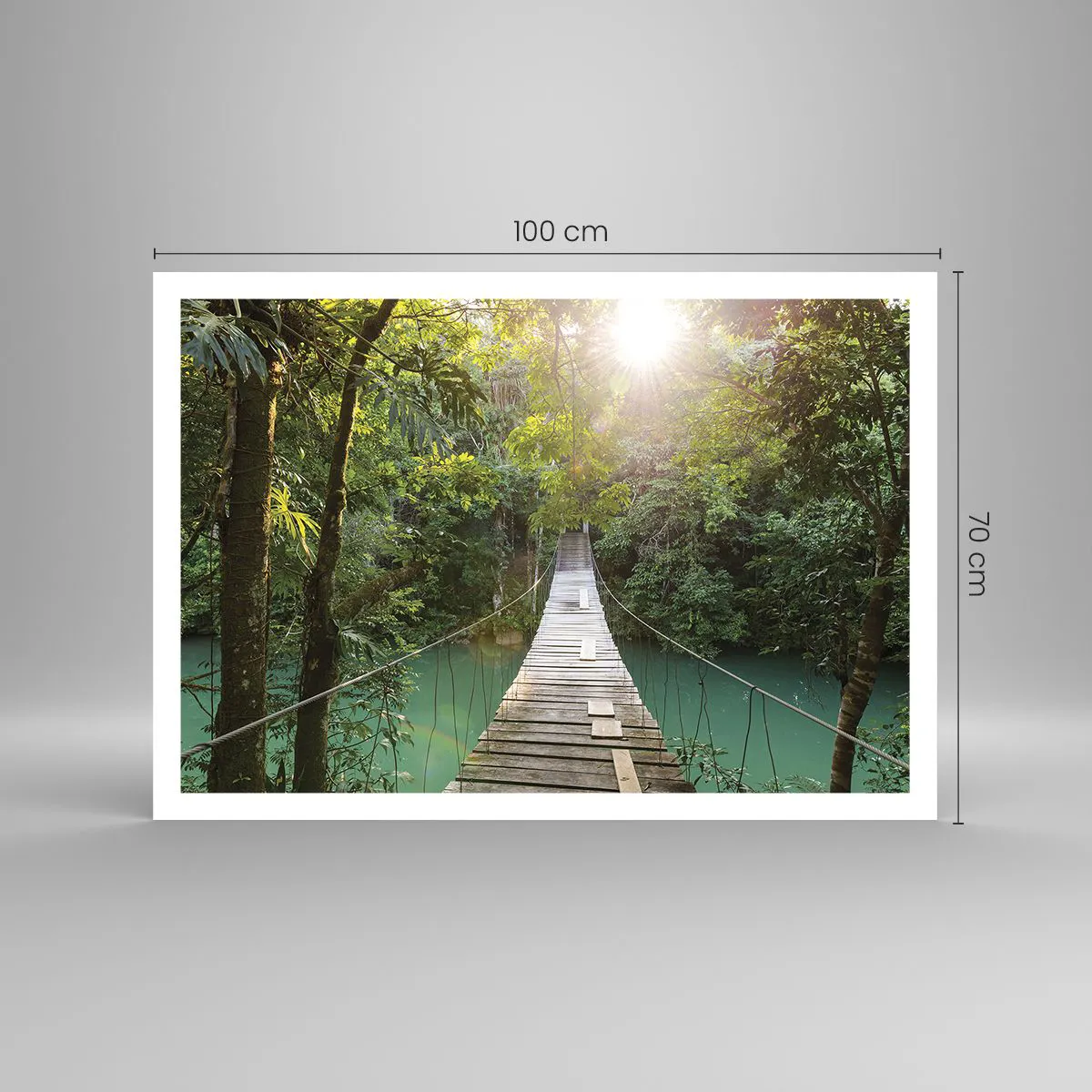 Poszter - Az azúrkék vízen át az azúrkék erdőbe - 100x70 cm