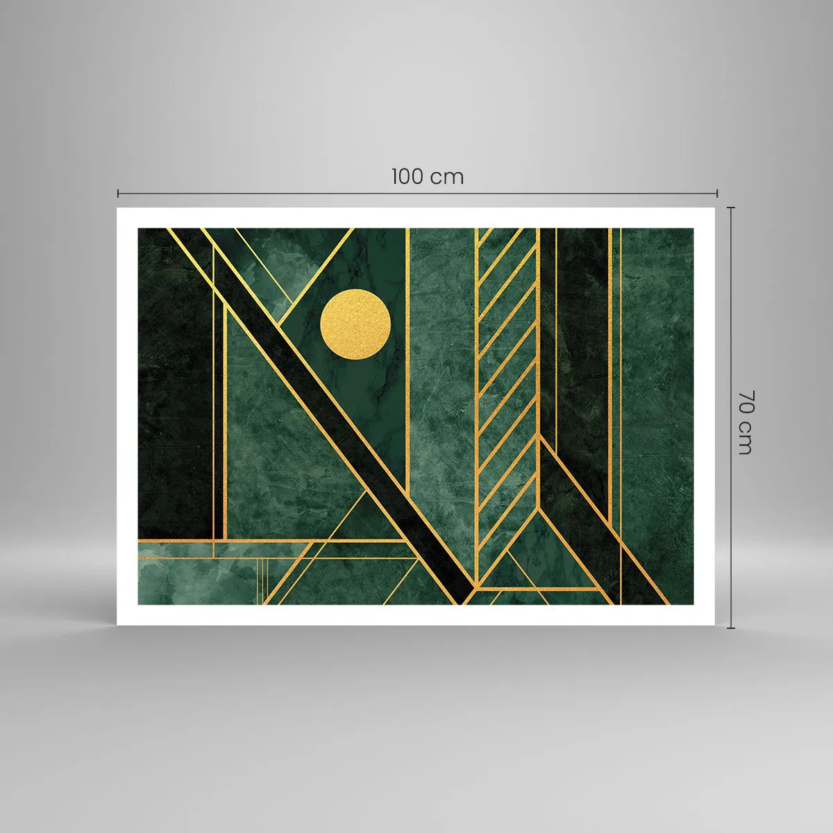 Poster - Dynamics of Gold and Azure - 100x70 cm