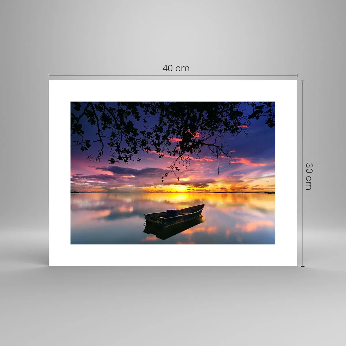 Affiche - Poster - "Tu sembles suspendu au milieu du ciel..." - 40x30 cm