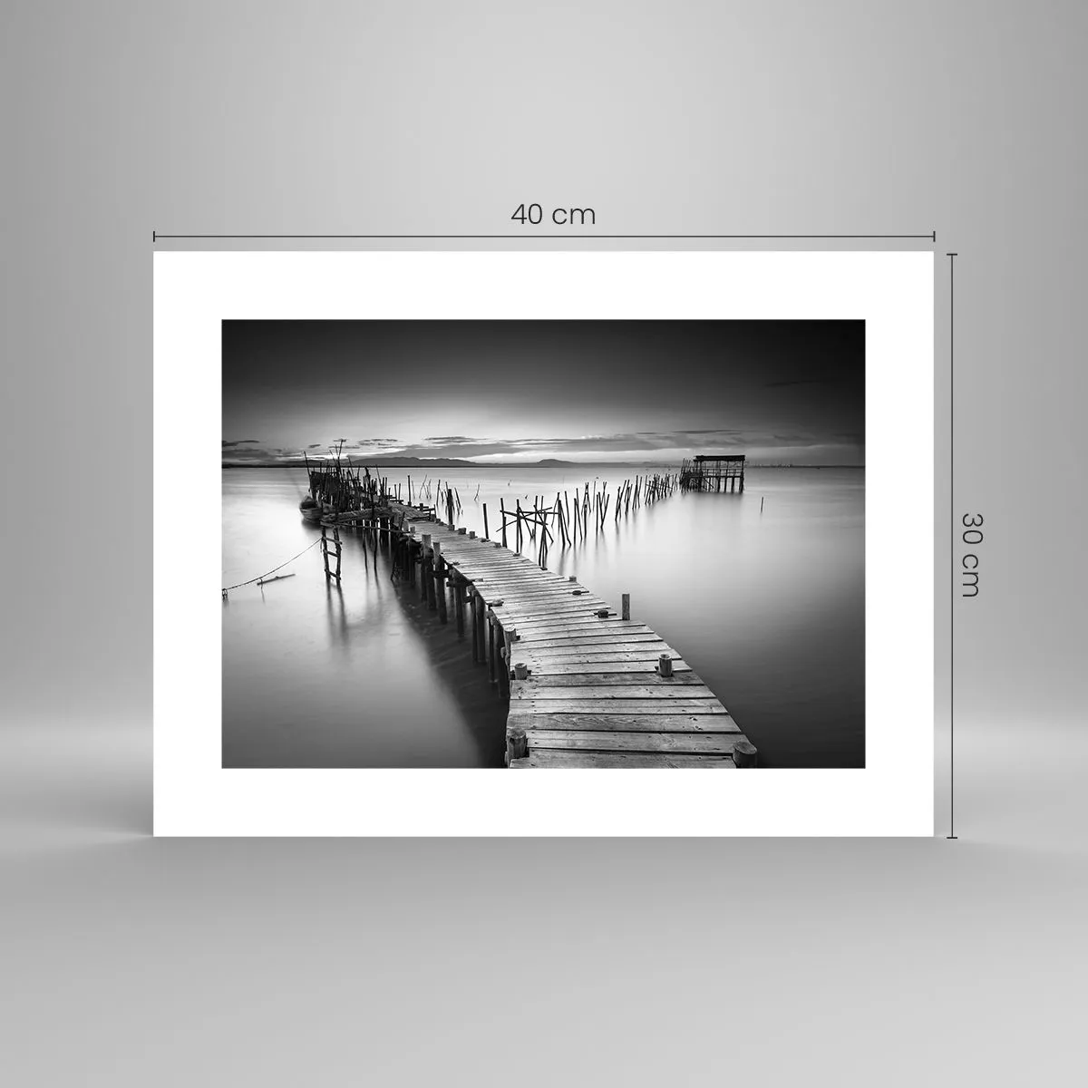 Plakát - Klid zapomenutého břehu - 40x30 cm