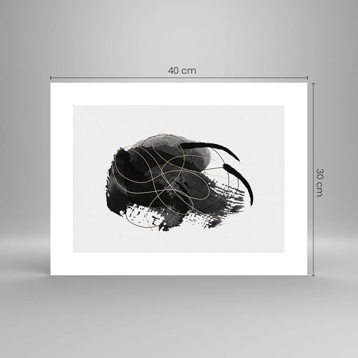 Plakát - Upletené z černé - 40x30 cm