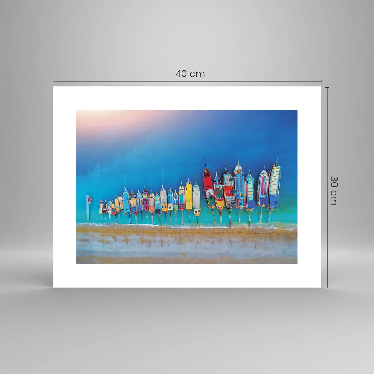 Affiche - Poster - Une vue à vol d'oiseau - 40x30 cm