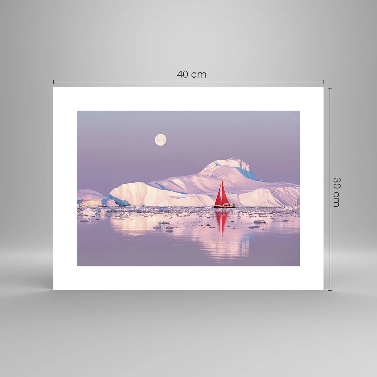 Affisch - Seglens glöd, isens kyla - 40x30 cm