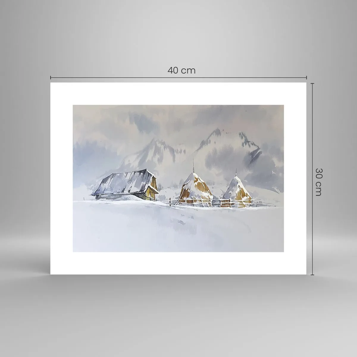 Poster - Într-o vale înzăpezită - 40x30 cm