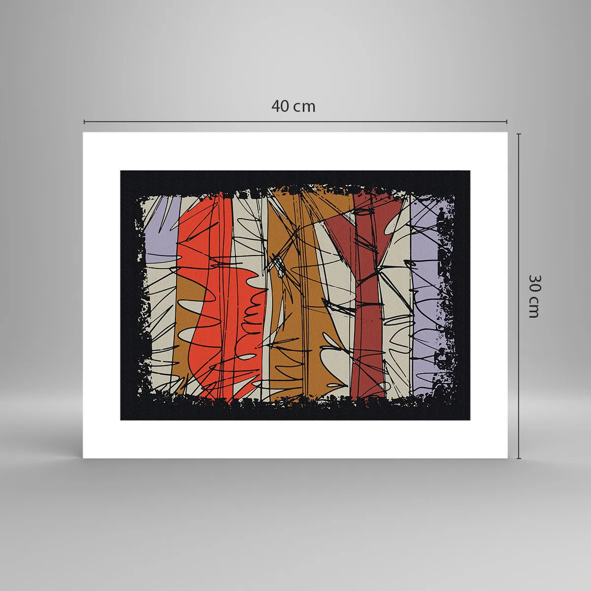 Affisch - Spontan komposition - 40x30 cm