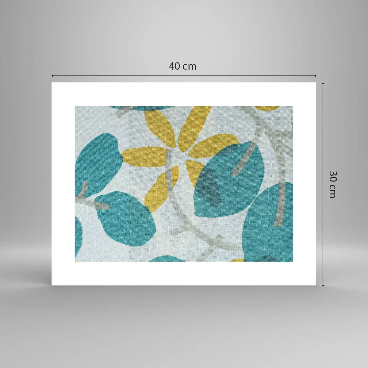 Poster - Unter den azurblauen Blättern - 40x30 cm