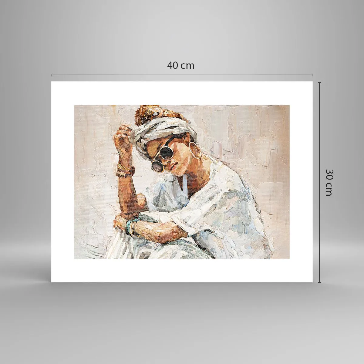 Plakat - Portræt i fuldt sollys - 40x30 cm