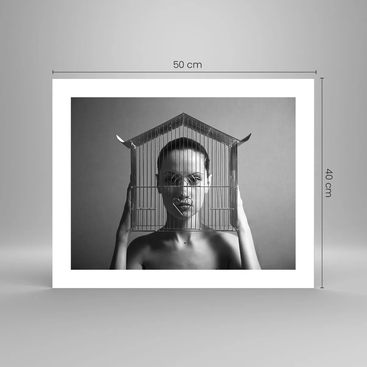 Affiche - Poster - Portrait un peu surréaliste - 50x40 cm