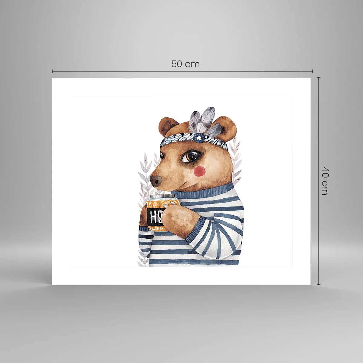 Poster - Sweet Lady Bear - 50x40 cm
