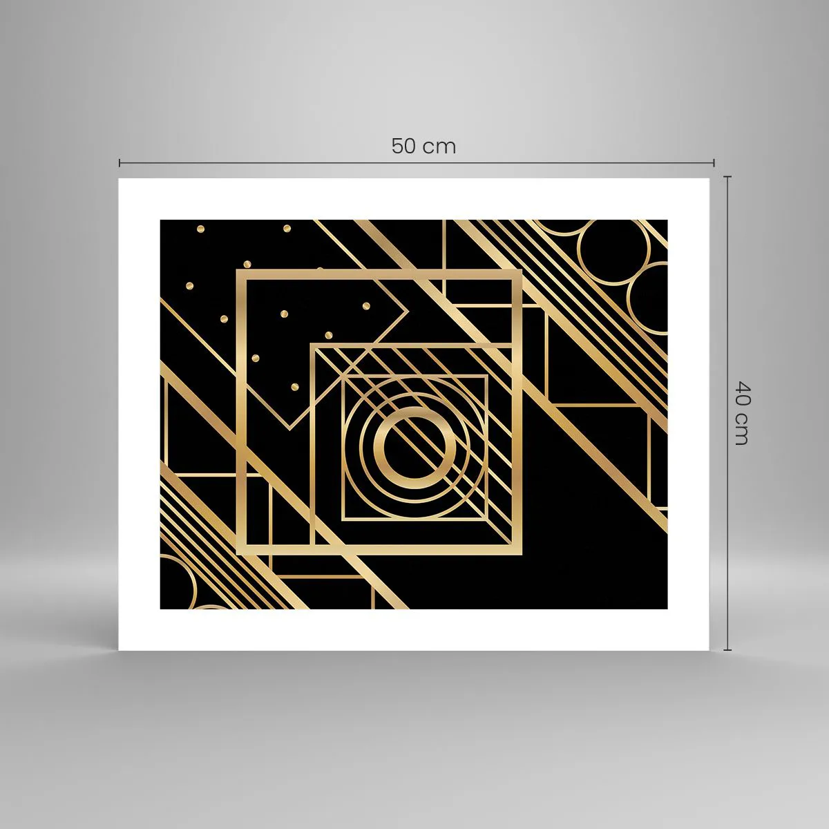 Poster - Golden Geometry - 50x40 cm