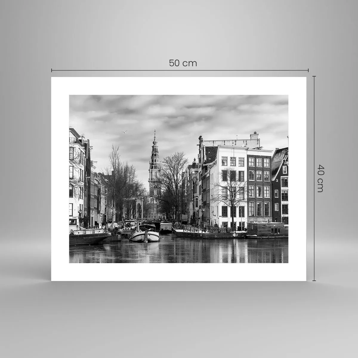 Poster - Amsterdamer Atmosphäre - 50x40 cm