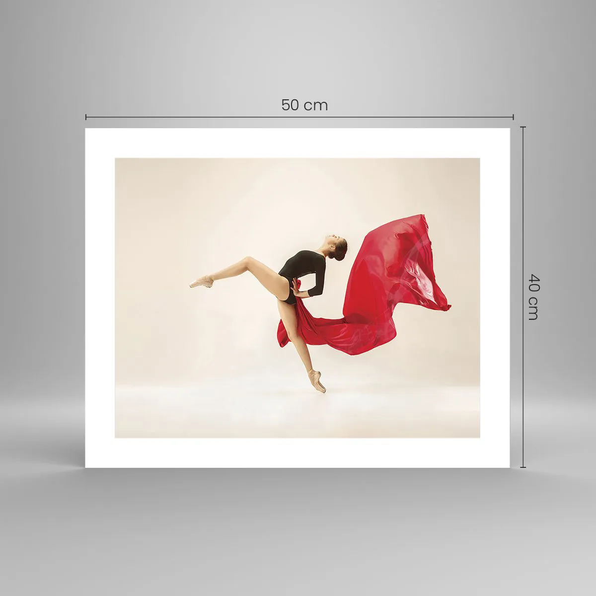 Affiche - Poster - Rouge et noir - 50x40 cm