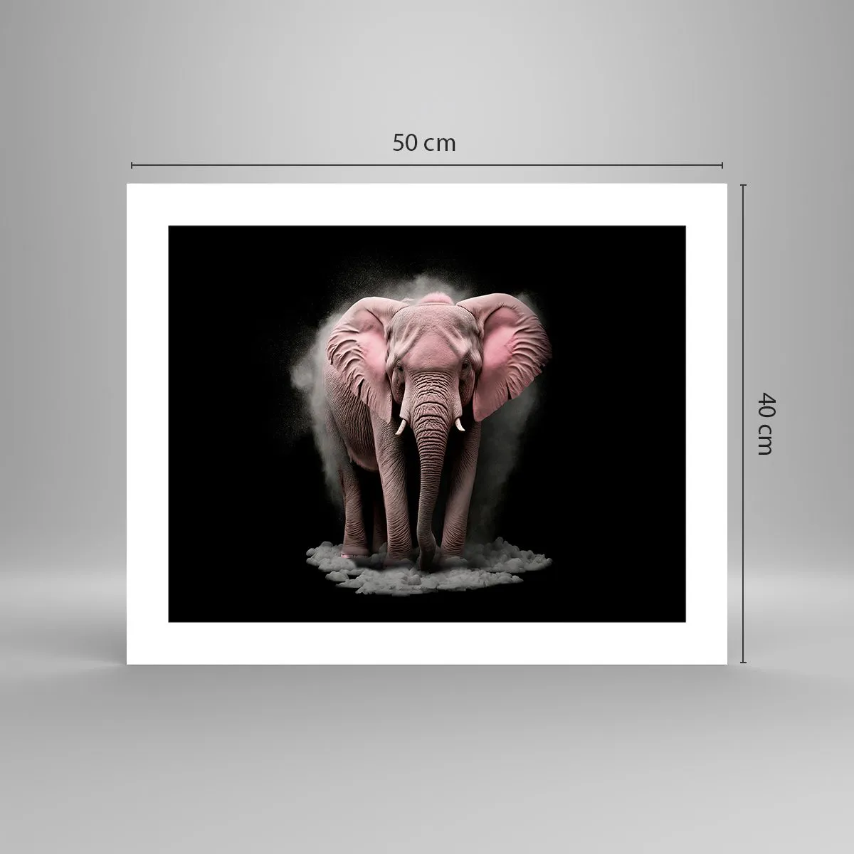 Poszter - Ne gondolj rózsaszín elefántra! - 50x40 cm
