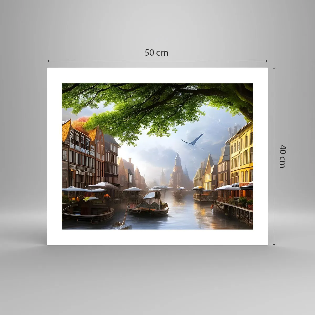 Affiche - Poster - Paysage urbain néerlandais - 50x40 cm