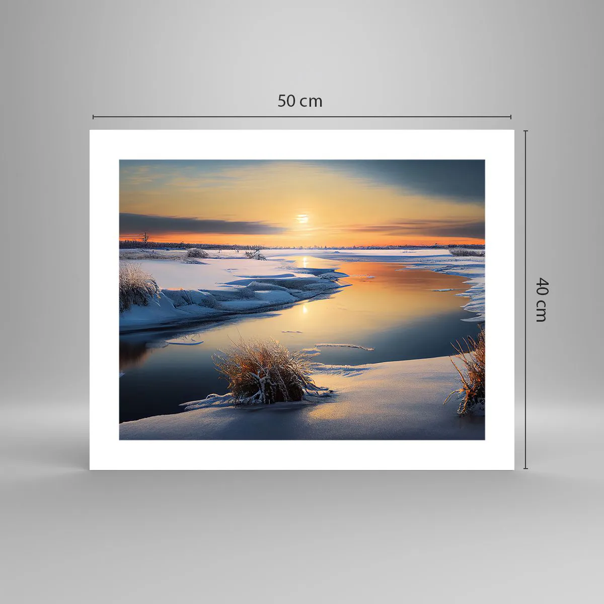 Póster - Atardecer de invierno - 50x40 cm