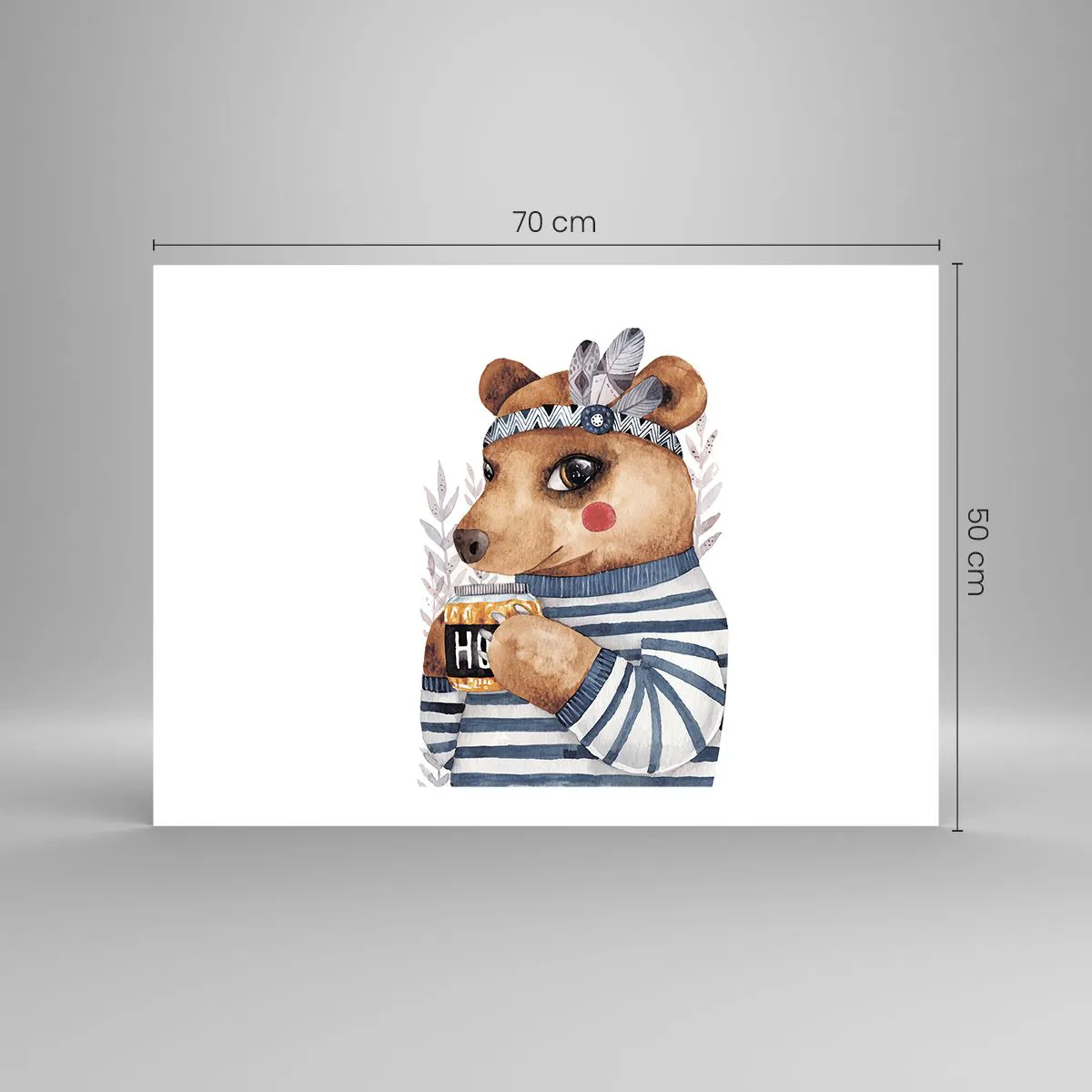 Poster - Sweet Lady Bear - 70x50 cm