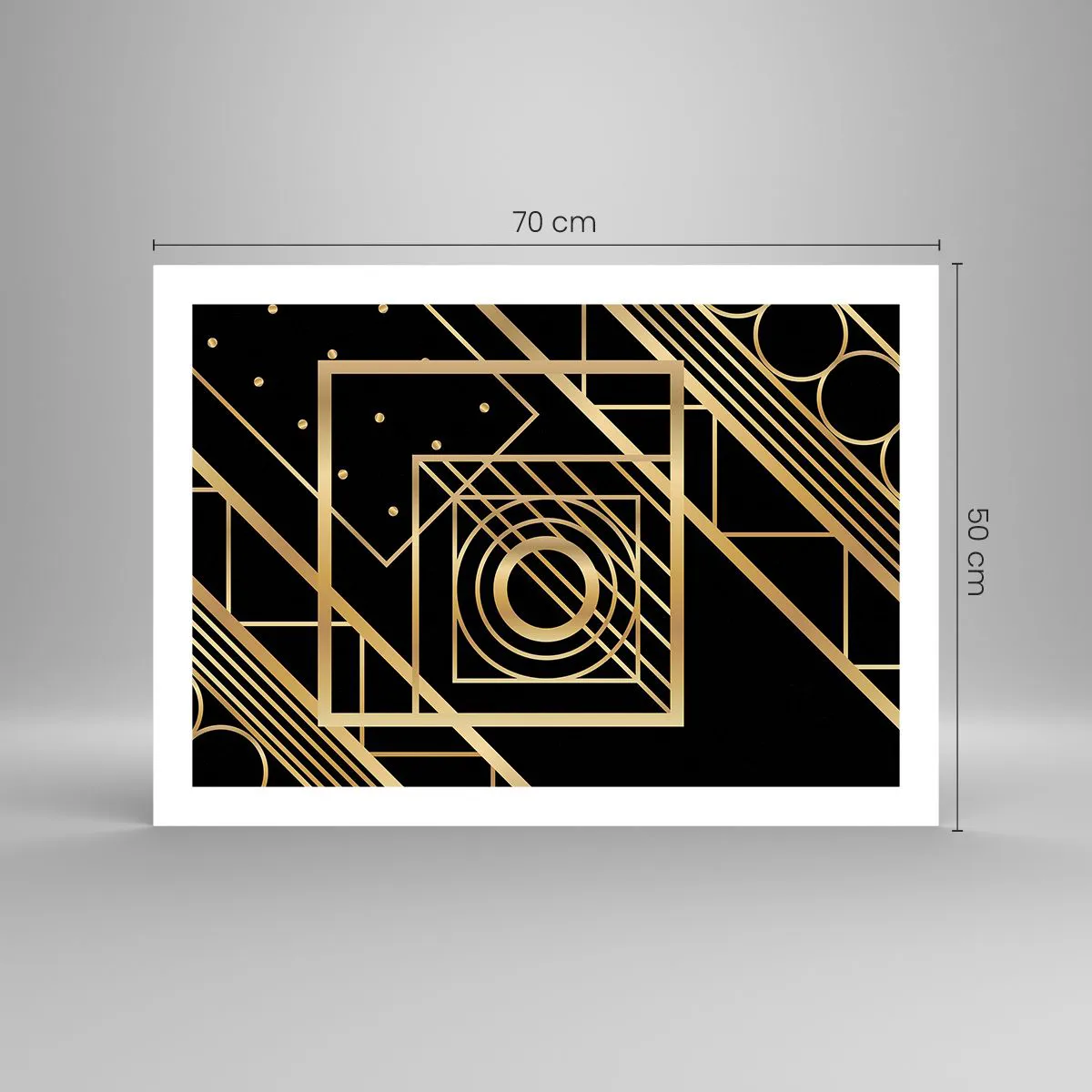 Poster - Goldene Geometrie - 70x50 cm