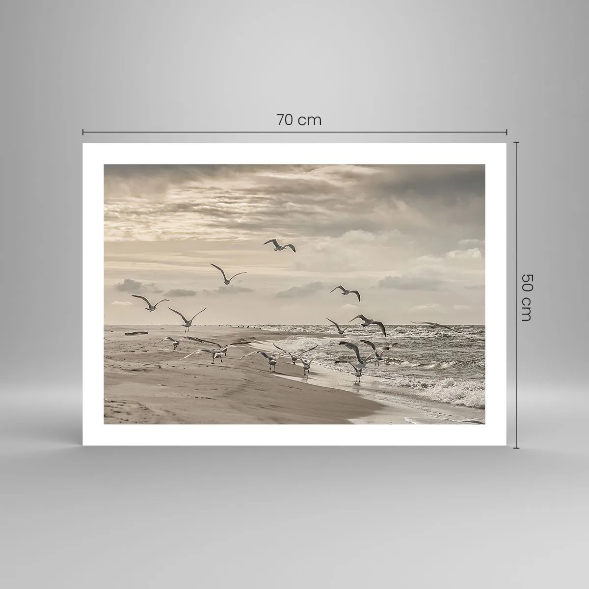 Affiche - Poster - Le bruit de la mer, le chant des oiseaux - 70x50 cm