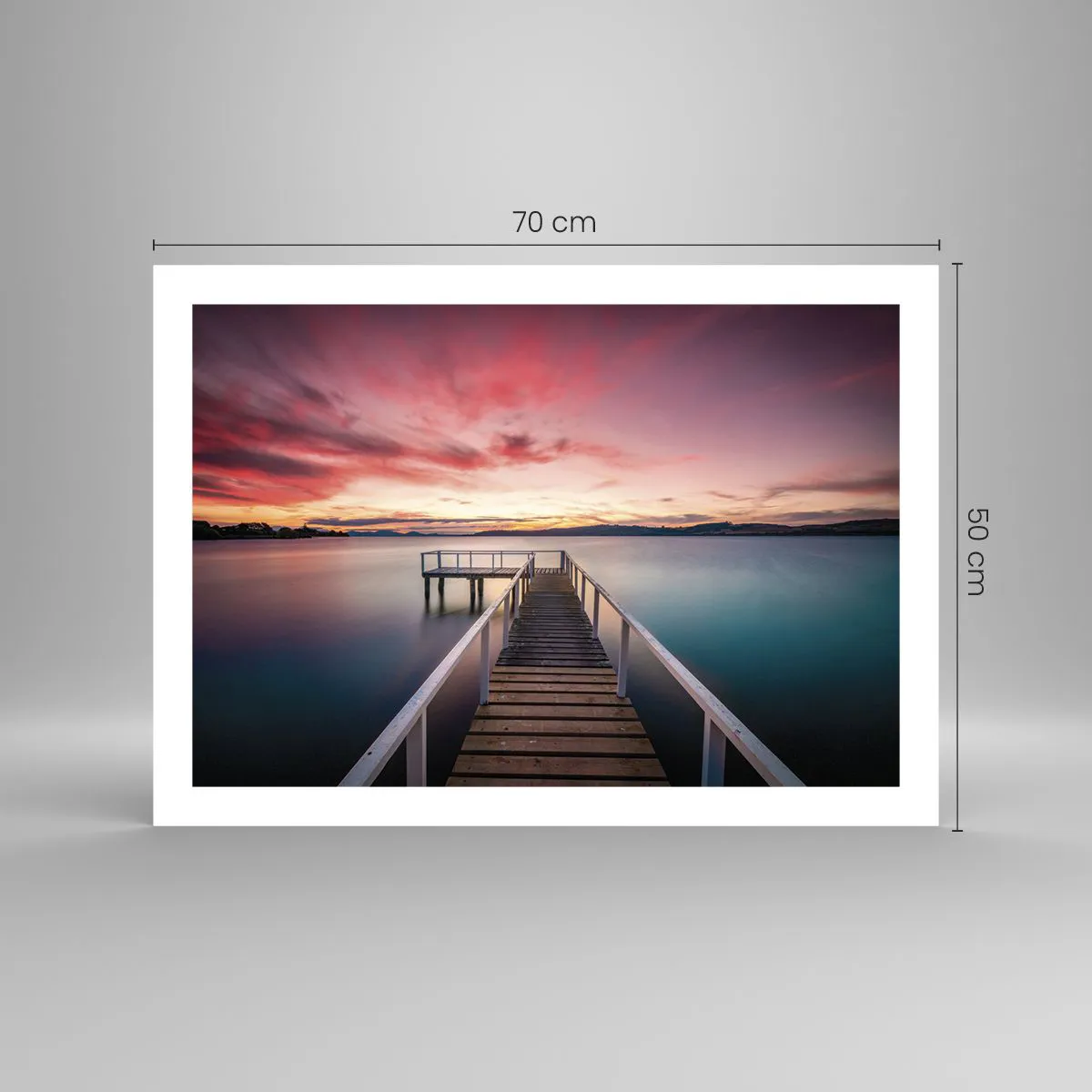 Affiche - Poster - La douce flamme du soir - 70x50 cm