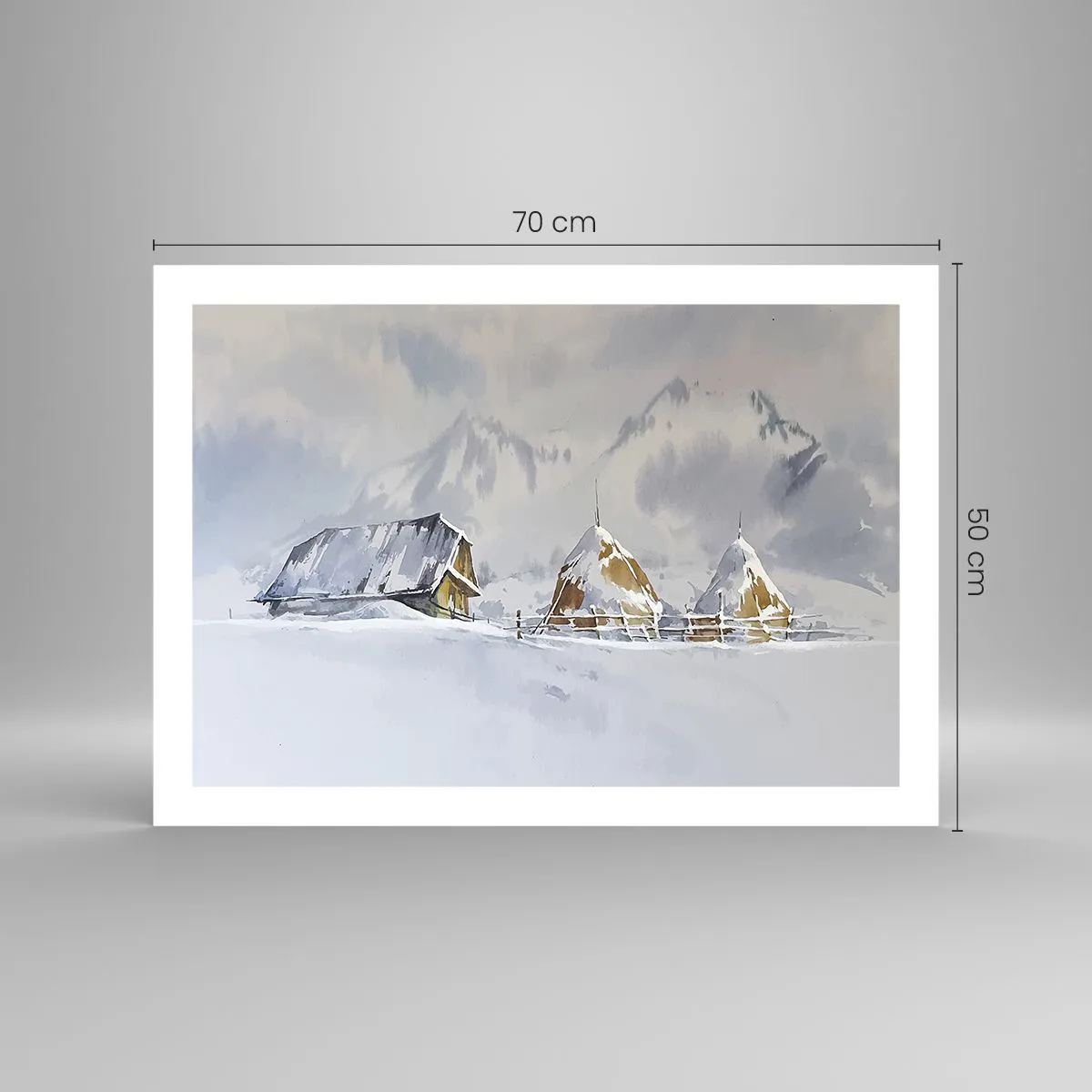 Poszter - Egy havas völgyben - 70x50 cm