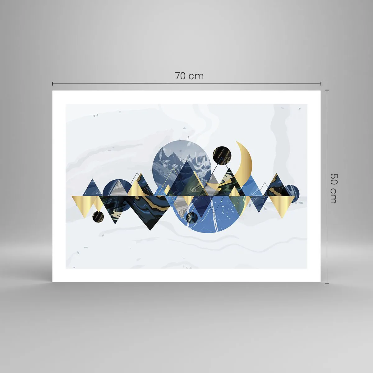 Affisch - Geometriskt landskap - 70x50 cm