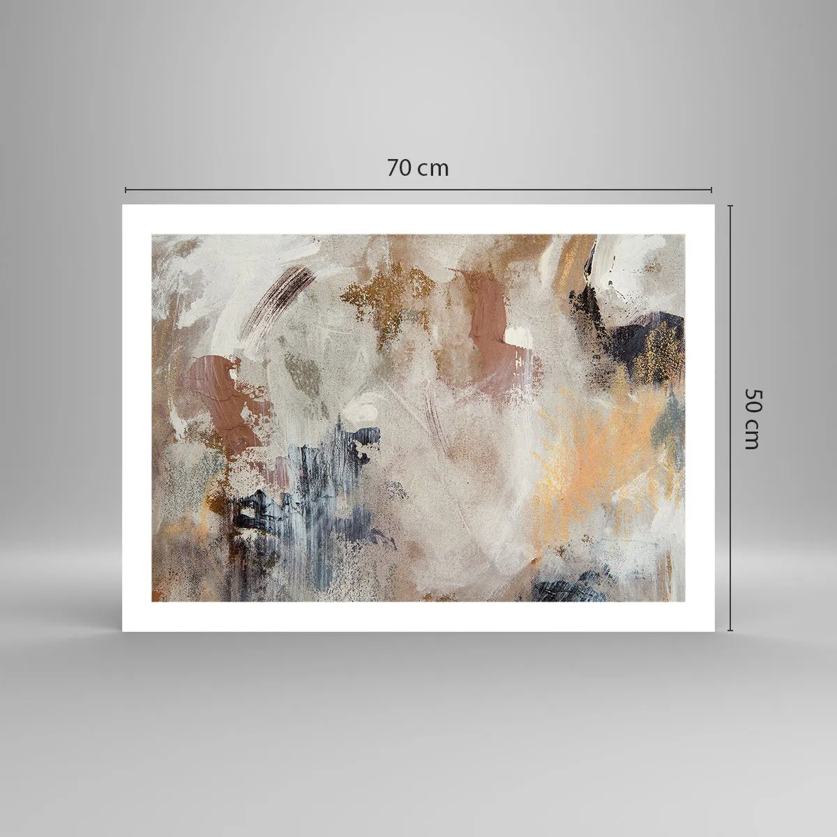 Poster - Mistige abstractie - 70x50 cm