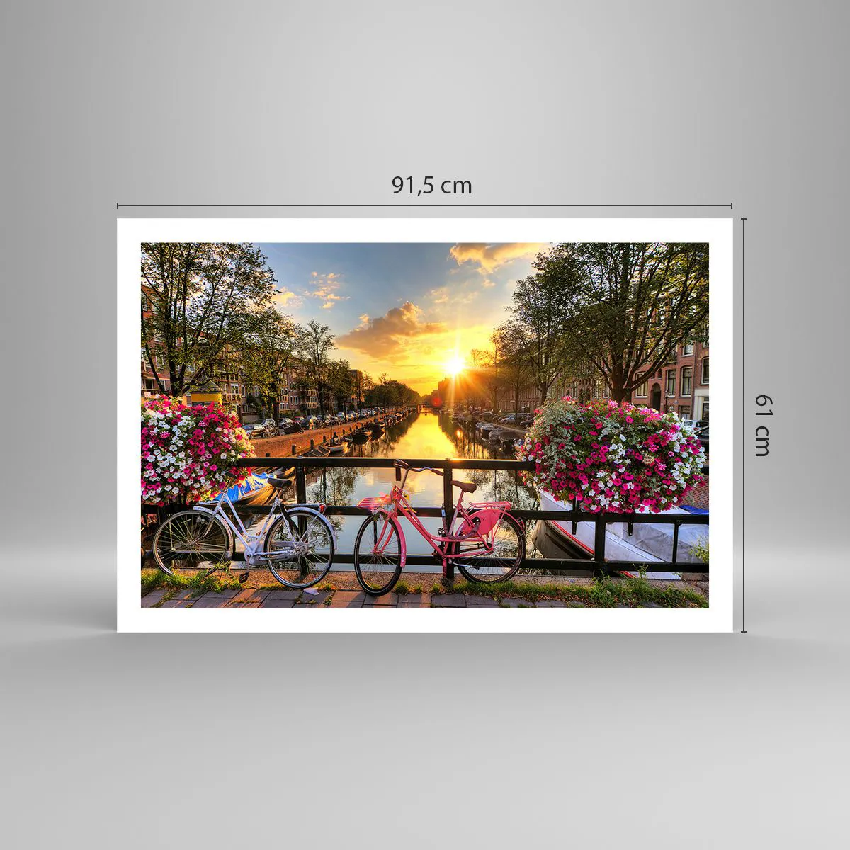Poster - Spring Morning in Amsterdam - 91x61 cm