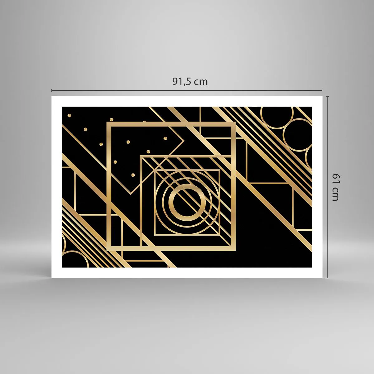 Affisch - Gyllene geometri - 91x61 cm