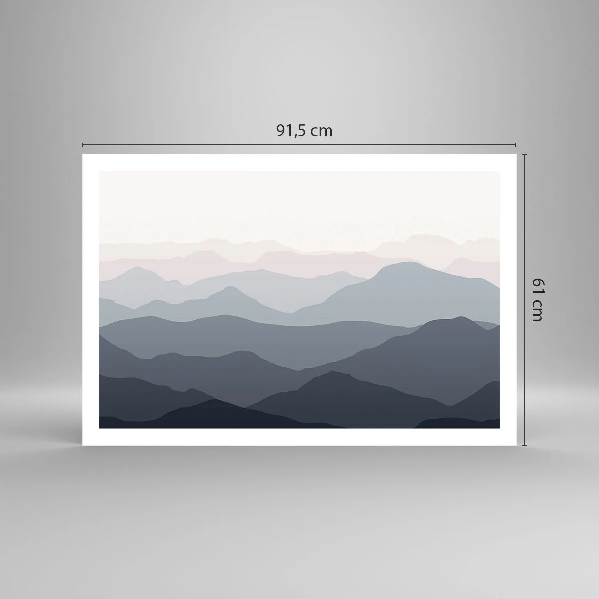 Affiche - Poster - Vagues de montagnes - 91x61 cm