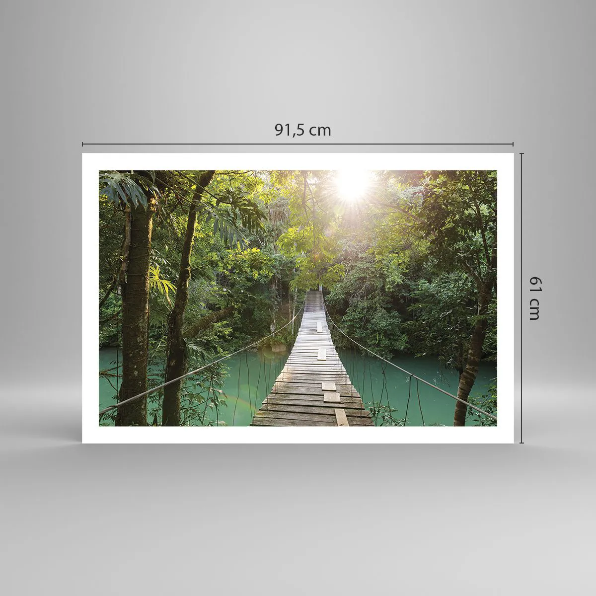 Poszter - Az azúrkék vízen át az azúrkék erdőbe - 91x61 cm