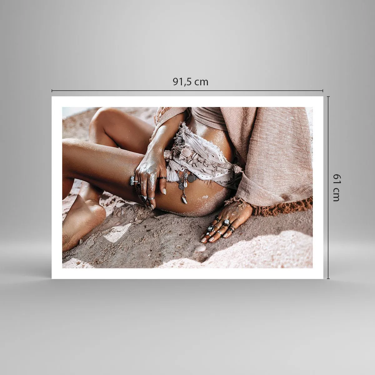 Poster - Door de golven gegooid? - 91x61 cm