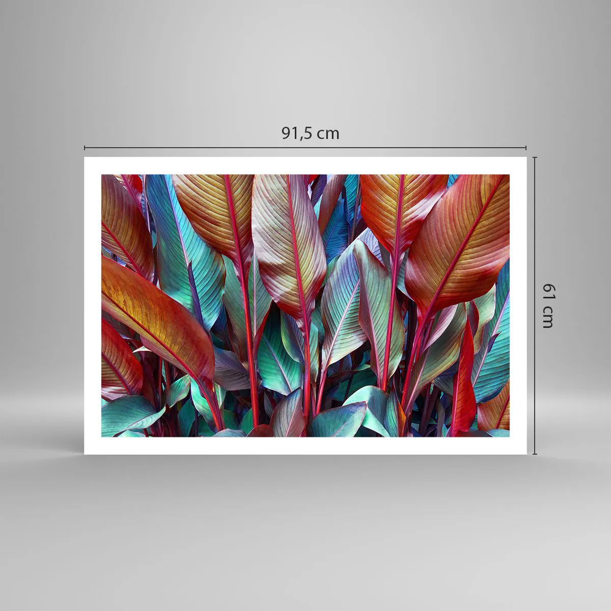 Affisch - En färgglad tätskog - 91x61 cm