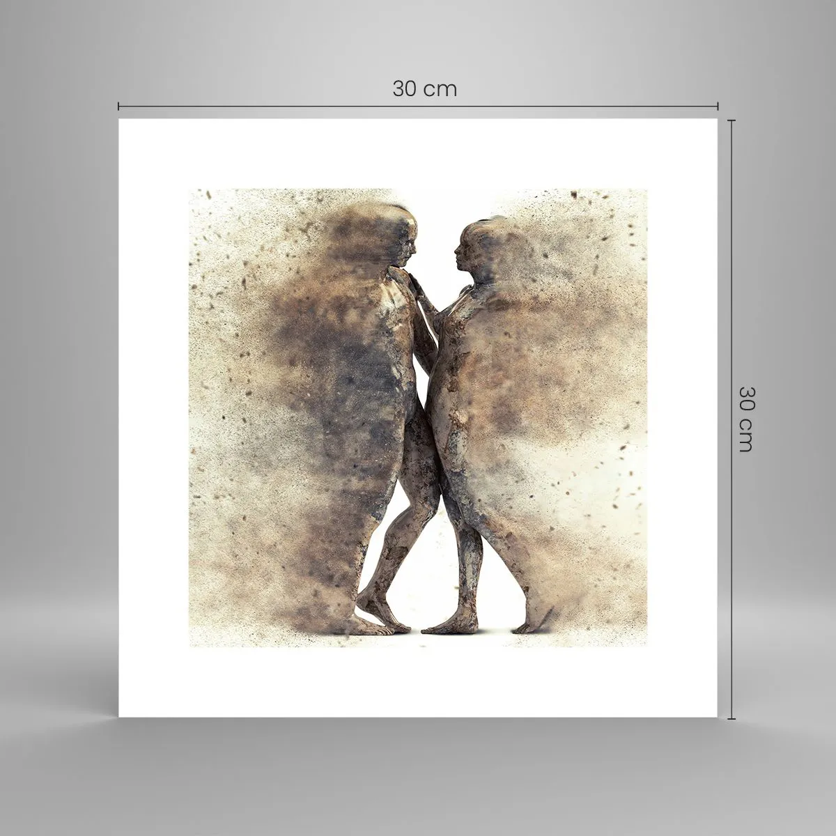 Plakat - Fra støv steg de til kærlighed - 30x30 cm