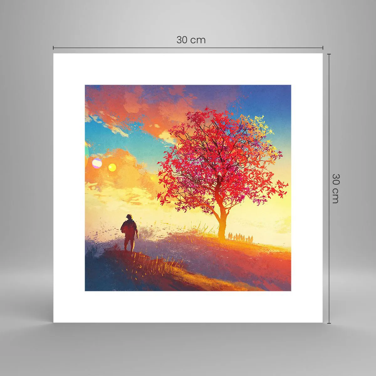 Poster - Pilgrim at Its Goal - 30x30 cm