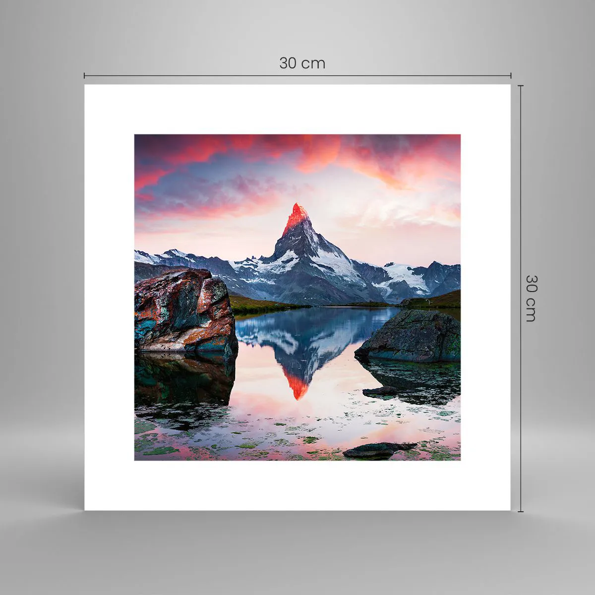 Plakát - Srdce hor je vřelé - 30x30 cm