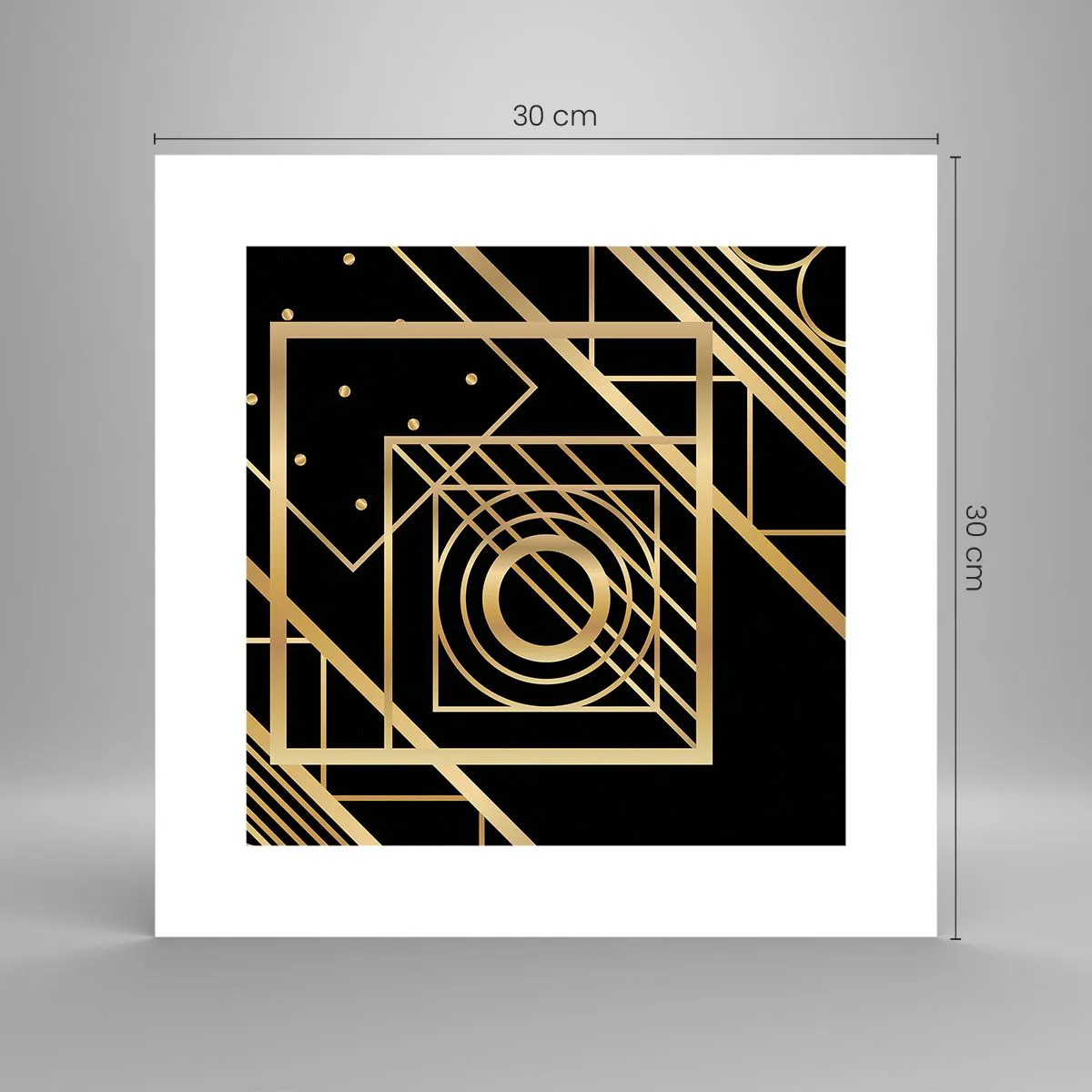 Poster - Golden Geometry - 30x30 cm