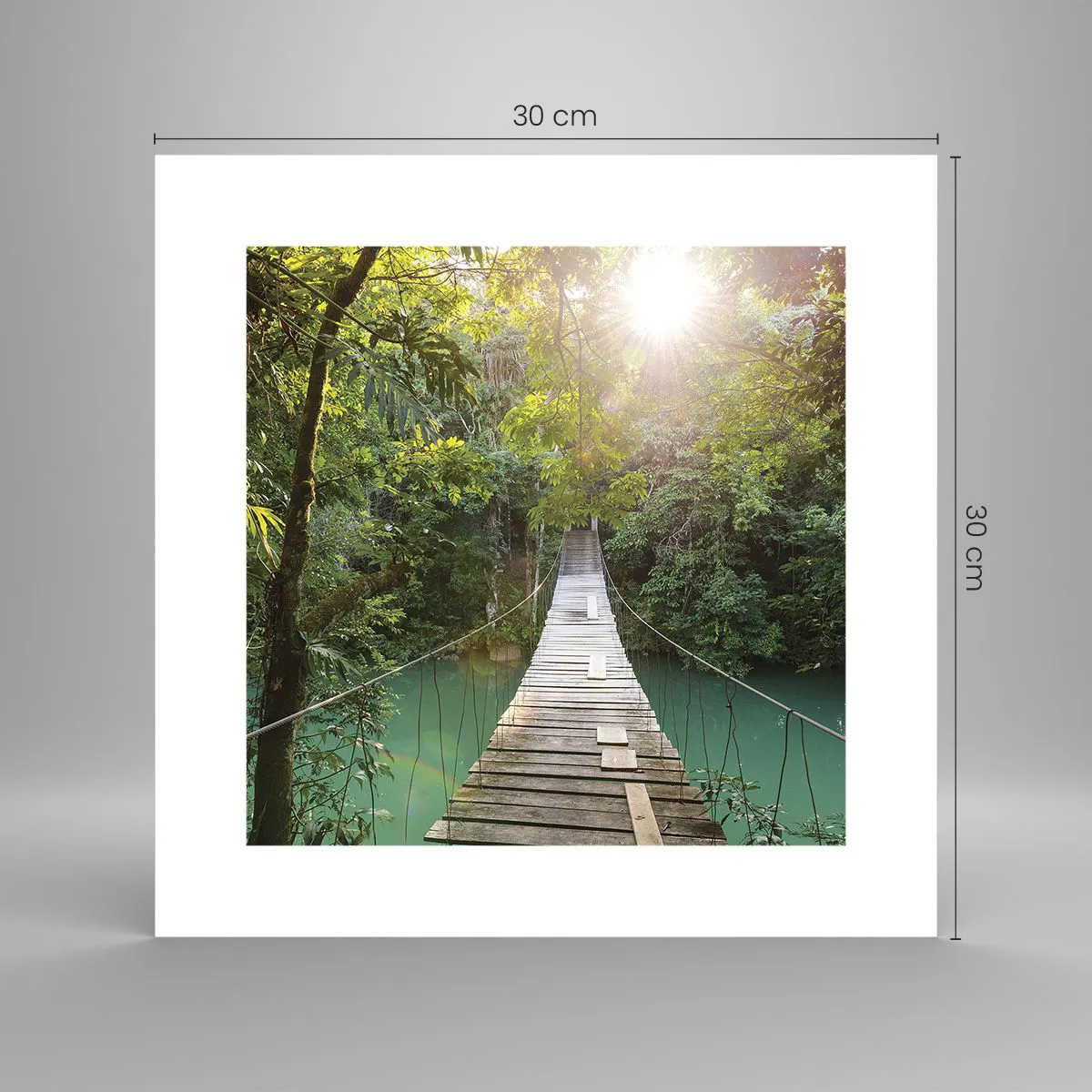 Poszter - Az azúrkék vízen át az azúrkék erdőbe - 30x30 cm