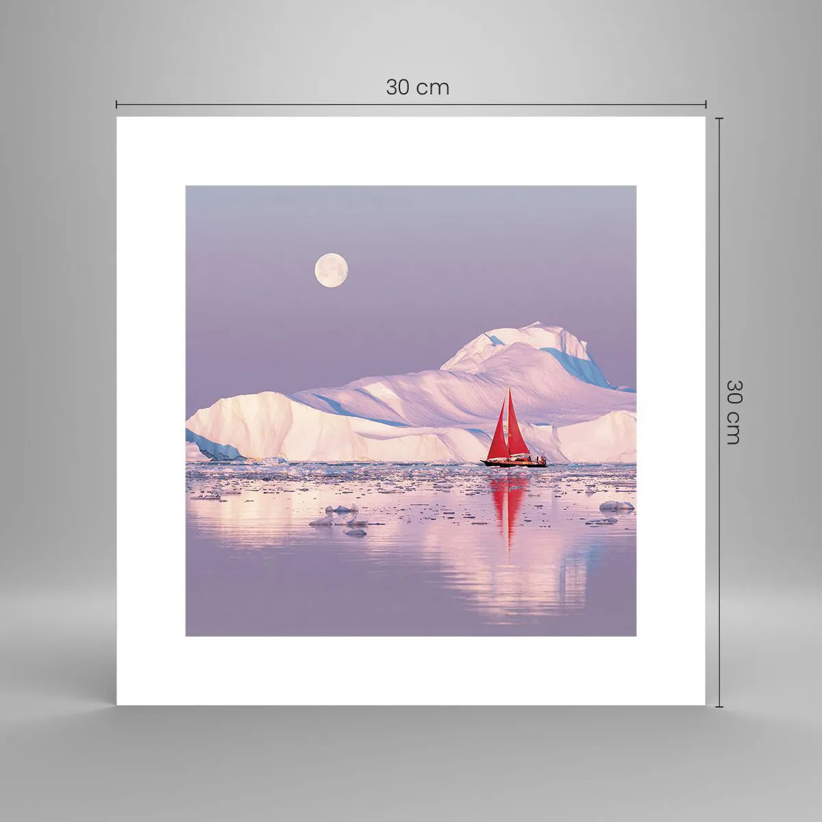 Affisch - Seglens glöd, isens kyla - 30x30 cm