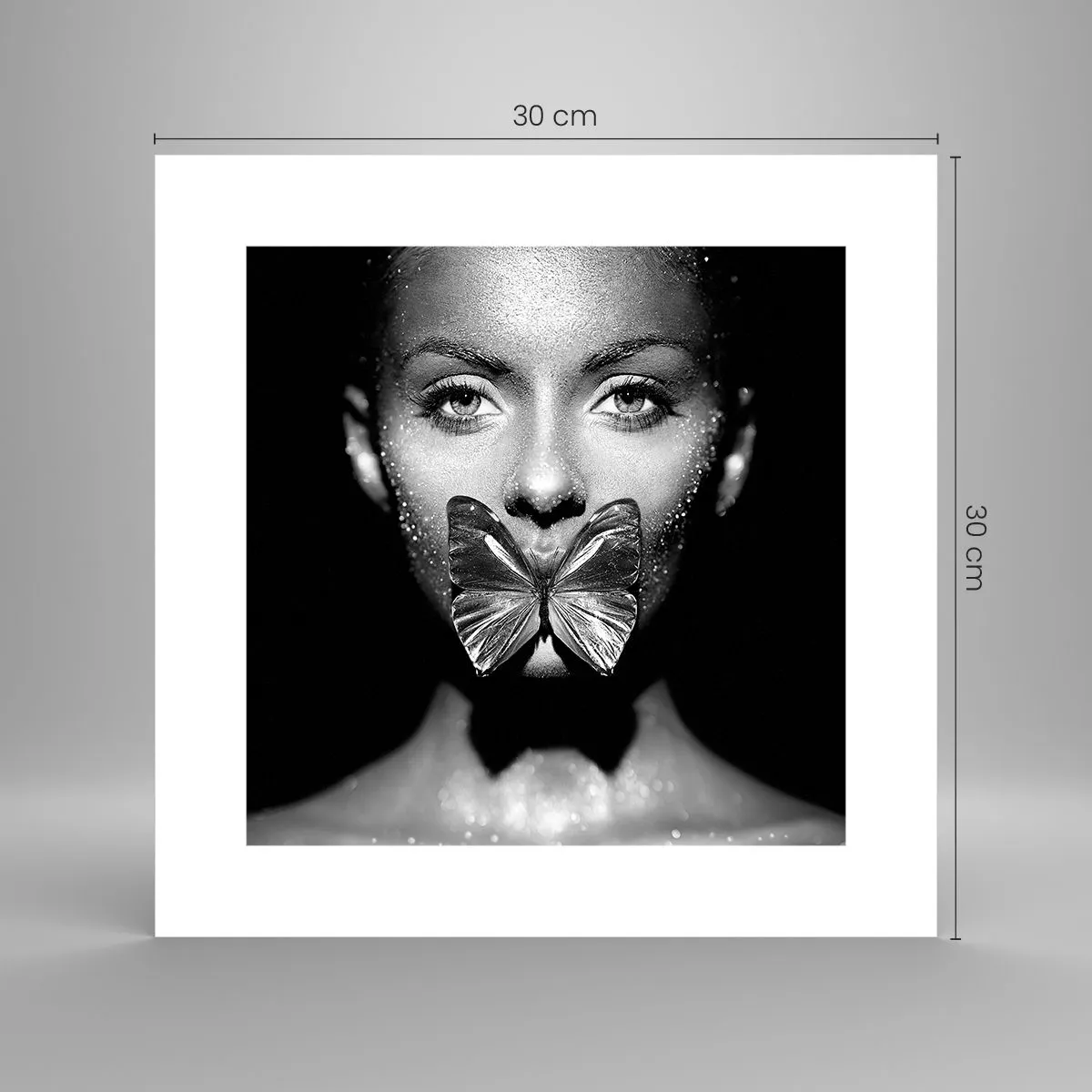 Plakát - Motýlí polibek - 30x30 cm