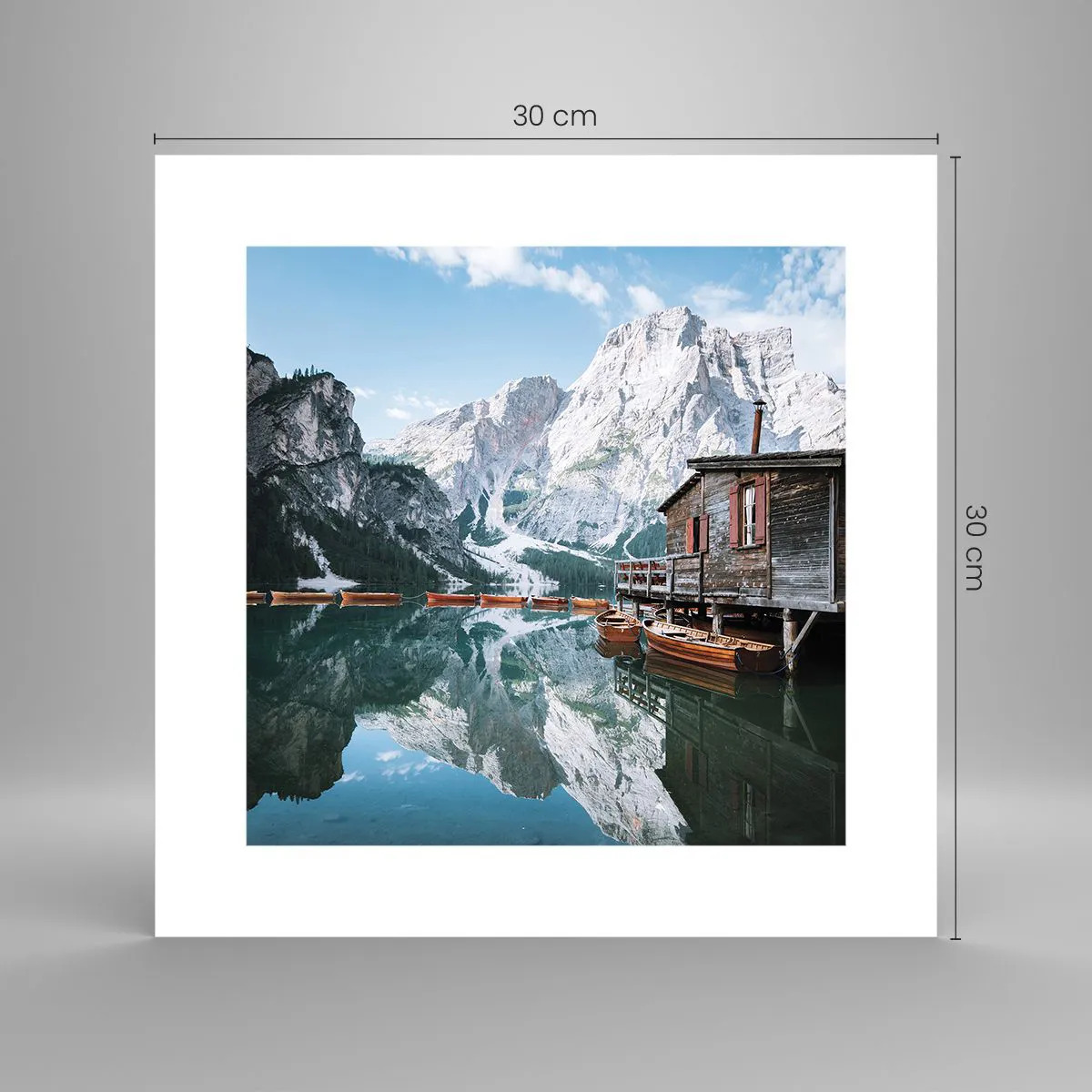 Plakát - Krystalické, horské ráno - 30x30 cm