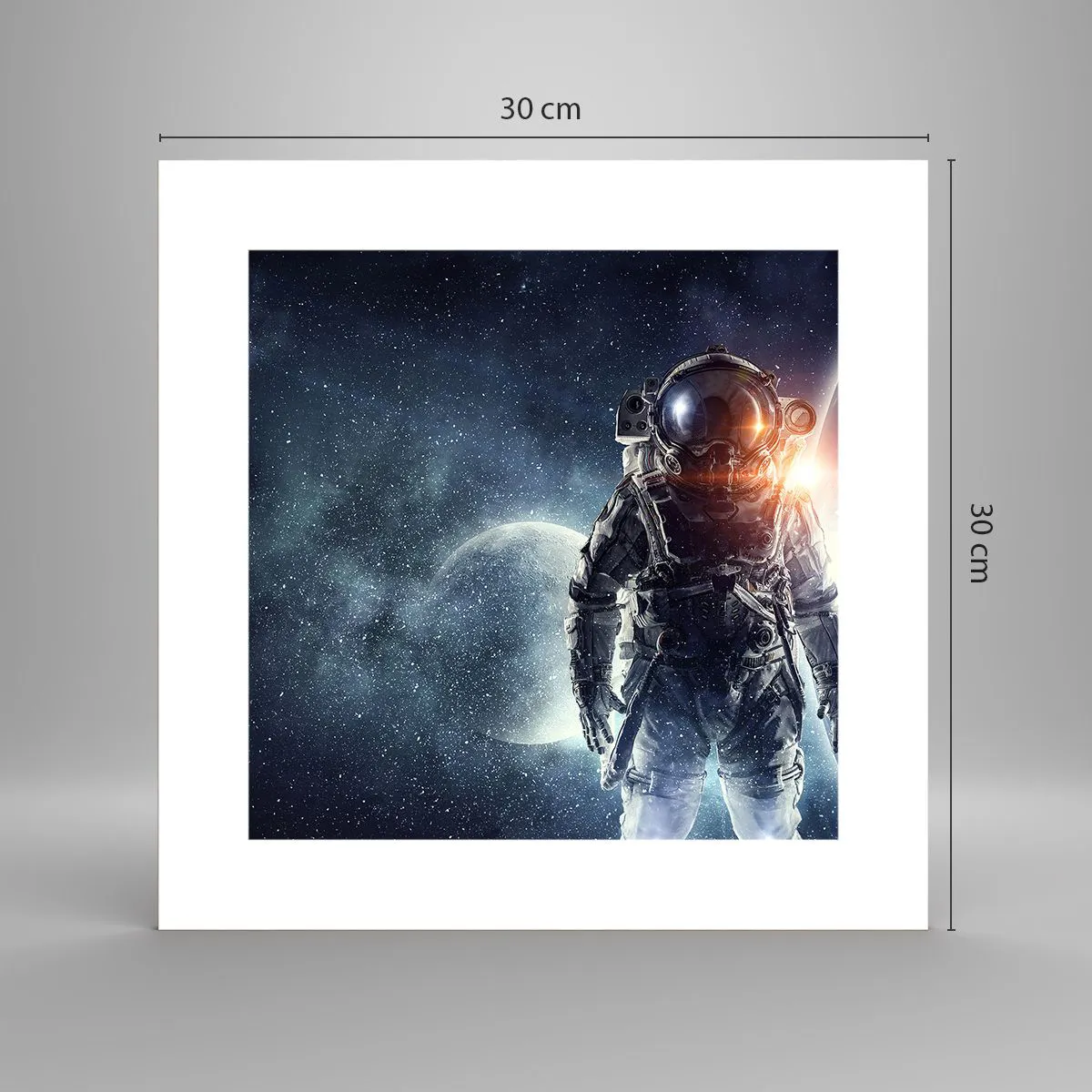 Affisch - Äventyr i rymden - 30x30 cm